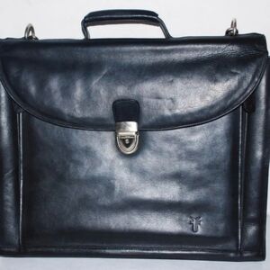 Frye Black Leather Business Satchel